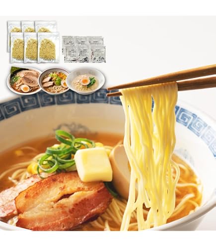 Amazon.co.jp: 生ラーメン 6食セット 北海道 食べ比べ （旭川醤油